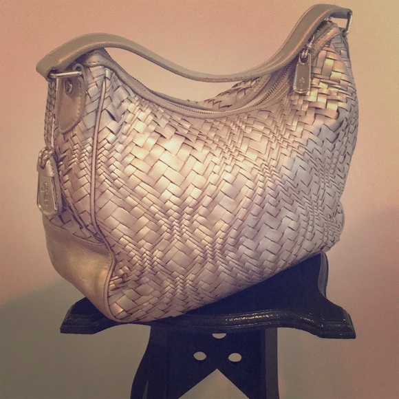cole haan basket weave handbag